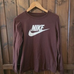 Nike Maroon Long Sleeve Shirt